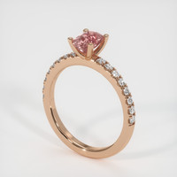 0.64 Ct. Sapphire Ring, 18K Rose Gold 2