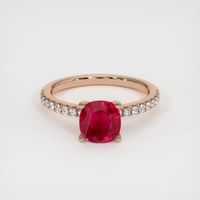 2.05 Ct. Ruby Ring, 18K Rose Gold 1