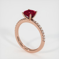 1.49 Ct. Ruby Ring, 18K Rose Gold 2