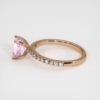 2.15 Ct. Pink Sapphire Ring, 18K Rose Gold 4