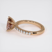 2.01 Ct. Peach Sapphire Ring, 18K Rose Gold 4