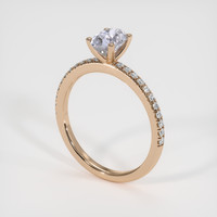 1.30 Ct. Bluish Purple Sapphire Ring, 18K Rose Gold 2