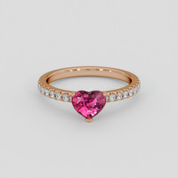 0.75 Ct. Pink Sapphire Ring, 18K Rose Gold 1