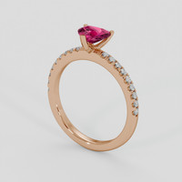 0.75 Ct. Pink Sapphire Ring, 18K Rose Gold 2