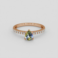 1.00 Ct. Bi Color / Parti Sapphire Ring, 18K Rose Gold 1