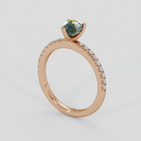1.00 Ct. Bi Color / Parti Sapphire Ring, 18K Rose Gold 2