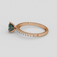 1.00 Ct. Bi Color / Parti Sapphire Ring, 18K Rose Gold 4