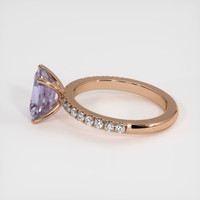 2.75 Ct. Purple Sapphire Ring, 18K Rose Gold 4