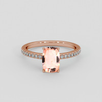 1.79 Ct. Padparadscha Sapphire Ring, 18K Rose Gold 1
