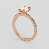1.79 Ct. Padparadscha Sapphire Ring, 18K Rose Gold 2