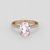 1.70 Ct. Pink Sapphire Ring, 18K Rose Gold 1