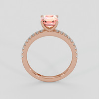 1.63 Ct. Padparadscha Sapphire Ring, 18K Rose Gold 3