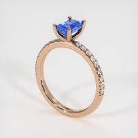 1.10 Ct. Blue Sapphire Ring, 18K Rose Gold 2