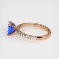 1.10 Ct. Blue Sapphire Ring, 18K Rose Gold 4