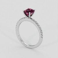 1.92 Ct. Purplish Red Rhodolite Garnet Ring, Silver 2