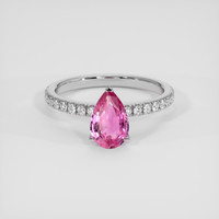 1.16 Ct. Pink Sapphire Ring, Silver 1