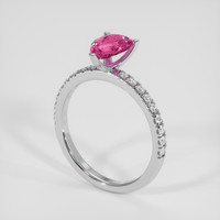 1.16 Ct. Pink Sapphire Ring, Silver 2