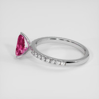1.16 Ct. Pink Sapphire Ring, Silver 4
