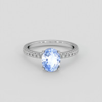 1.87 Ct. Blue Sapphire Ring, Silver 1