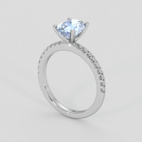 1.87 Ct. Blue Sapphire Ring, Silver 2