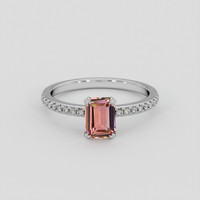 1.54 Ct. Padparadscha Sapphire Ring, Silver 1