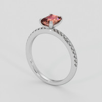 1.54 Ct. Padparadscha Sapphire Ring, Silver 2