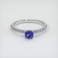 0.44 Ct. Blue Sapphire Ring, 10K White Gold 1