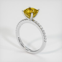 2.10 Ct. Yellowish Green Sphene (Titanite) Ring, 10K White Gold 2