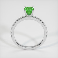 0.73 Ct. Yellowish Green Chrome Tourmaline Ring, 10K White Gold 3