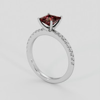 1.60 Ct. Red Garnet Ring, 10K White Gold 2