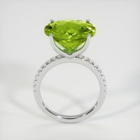 8.62 Ct. Green (Lime Green) Peridot Ring, 10K White Gold 3