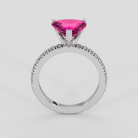 2.04 Ct. Pink Sapphire Ring, 10K White Gold 3
