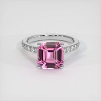 2.11 Ct. Pink Sapphire Ring, 10K White Gold 1