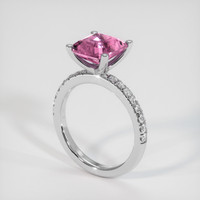 2.11 Ct. Pink Sapphire Ring, 10K White Gold 2