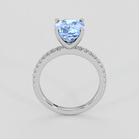 4.00 Ct. Blue Sapphire Ring, 10K White Gold 3
