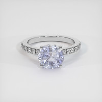2.41 Ct. Bluish Grey Sapphire Ring, 10K White Gold 1