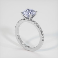 2.41 Ct. Bluish Grey Sapphire Ring, 10K White Gold 2