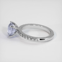 2.41 Ct. Bluish Grey Sapphire Ring, 10K White Gold 4