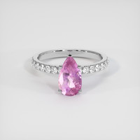 2.26 Ct. Purplish Pink Sapphire Ring, 10K White Gold 1