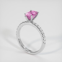 2.26 Ct. Purplish Pink Sapphire Ring, 10K White Gold 2