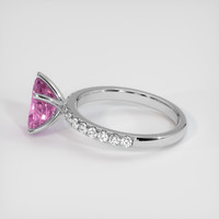 2.26 Ct. Purplish Pink Sapphire Ring, 10K White Gold 4