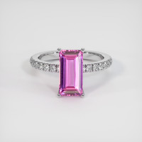 2.25 Ct. Pink Sapphire Ring, 10K White Gold 1
