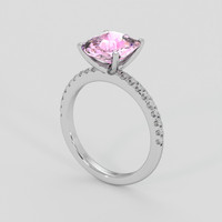 3.01 Ct. Pink Sapphire Ring, 10K White Gold 2