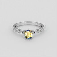 1.08 Ct. Bi Color / Parti Sapphire Ring, 10K White Gold 1