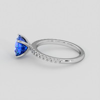 2.70 Ct. Blue Sapphire Ring, 10K White Gold 4