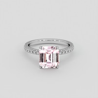 3.58 Ct. Pink Sapphire Ring, 10K White Gold 1
