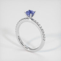 0.75 Ct. Violet Sapphire Ring, 10K White Gold 2
