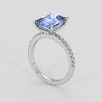 5.45 Ct. Blue Sapphire Ring, 10K White Gold 2