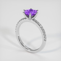 1.45 Ct. Purple Sapphire Ring, 10K White Gold 2