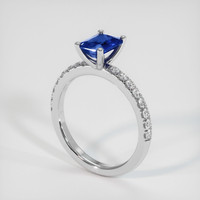 1.20 Ct. Blue Sapphire Ring, 10K White Gold 2